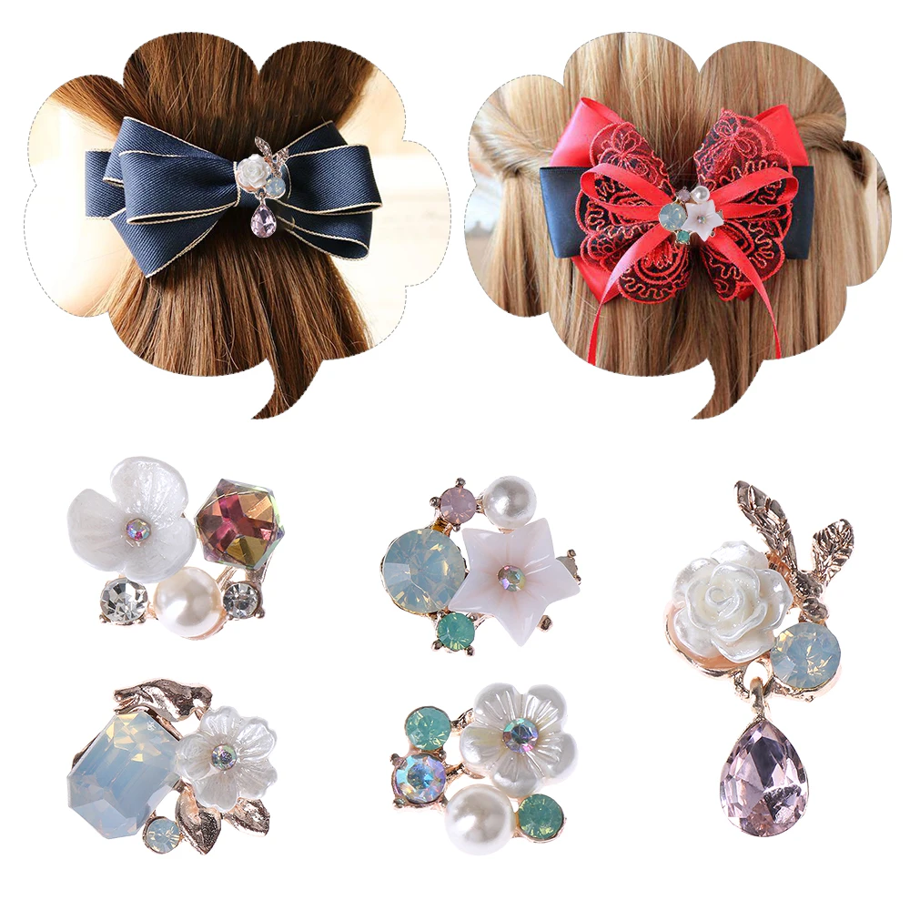 

10PCS/Bag Mini Metal Hanging Pearl Buttons Flatback Plating Pearl Hairpin Decoration Sewing Flower Rhinestone Buttons DIY Crafts