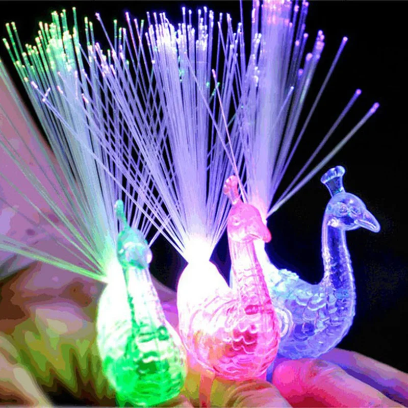 Led Light up Lamp Toy Fiber Finger Light Colorful LED Light-up Finger Rings Party Gadgets Smart Toys for kids