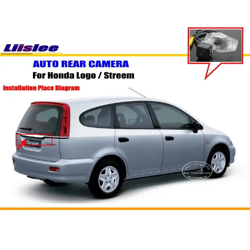

Liislee Car Rear View Camera For Honda Logo Stream / Backup Parking Camera / HD CCD RCA NTST PAL / License Plate Light Camera