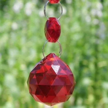 10pcs 30mm Red Color Crystal Lamp Ball Prism Chandelier Wedding Decor Teardrop Pendant Glass Crystal Chandelier Free Shipping cube prism beam splitters k9 prisma dia10 15 20 25 4 25 30mm t r 50 50 400 700nm laser cube prism for beam free shipping