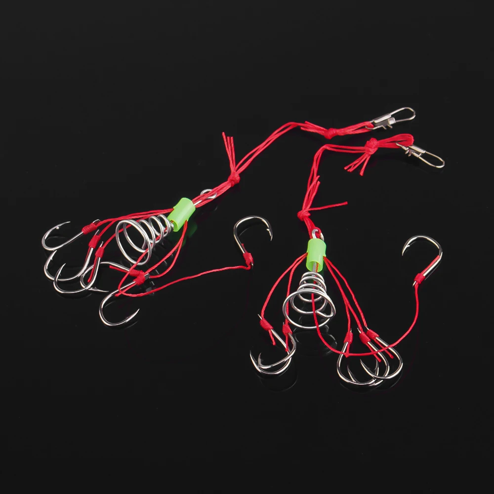 

DNDYUJU 10pcs/lot Six Strong Fishing Hooks High Carbon Steel Sharp Fishhooks Fishing Tackle Sea Fishing Hooks Monsters