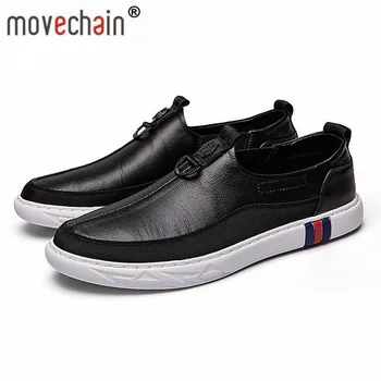

movechain Fashion Men's Driving Moccasins Loafers Mens Casual Slip-On Outdoor Shoes Man Young Trendy Party Flats Black White