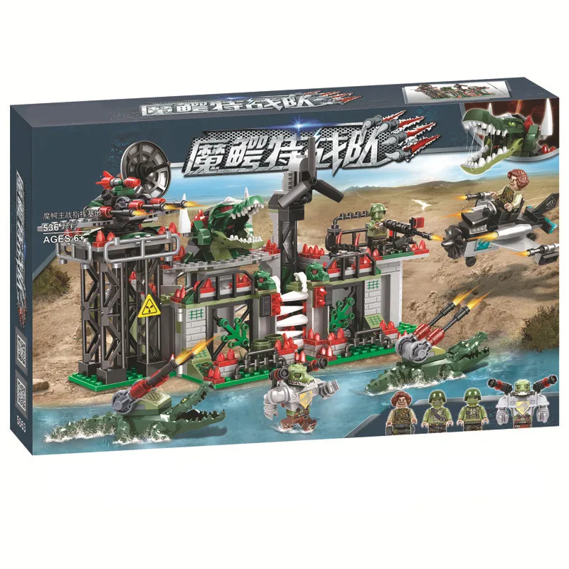 

2019 Military Soldier Crocodile Special Force Command Base Figures Building Blocks Bricks Toys For Children Compatible With Lego