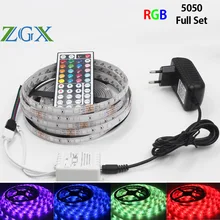 

ZgxSMD RGB led light bar5050 M / m5m30leds led light strip waterproof belt 44 key controller DC 12V adapter