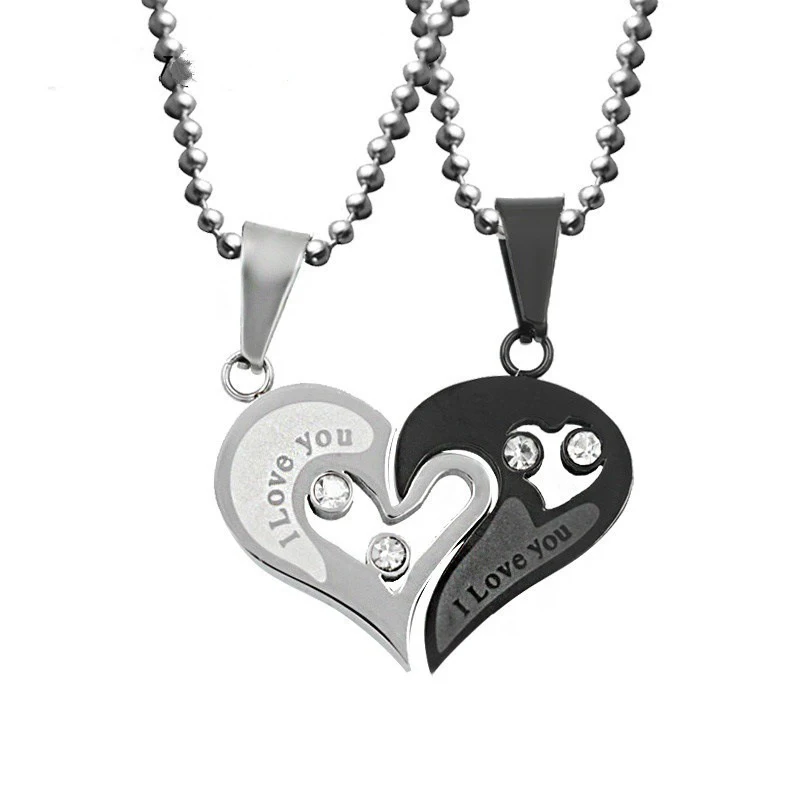 Съемная половина подвеска «любящее сердце» ожерелье s для женщин мужчин любовники Пара Ожерелье дружеский подарок Z5P122