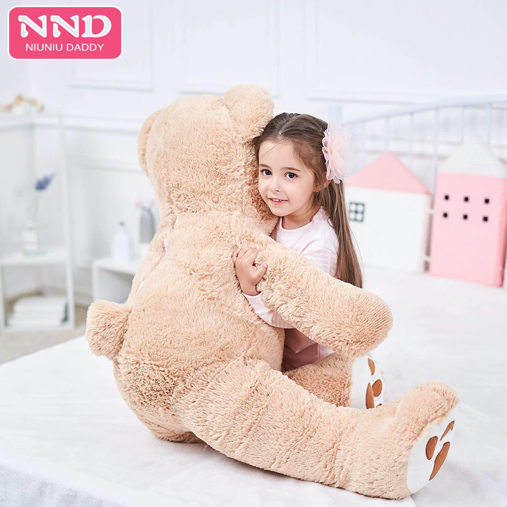 Giant Teddy Bear with Big Footprints Plush Stuffed Animals Light Brown 39 inches_1