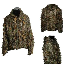 Tactical hunting New 3D maple leaf Bionic Ghillie Camouflage Camo Jungle Birding clothes jacket and pants breathable jungle bionic camo clothes wild hunting suits for hunter oem factory