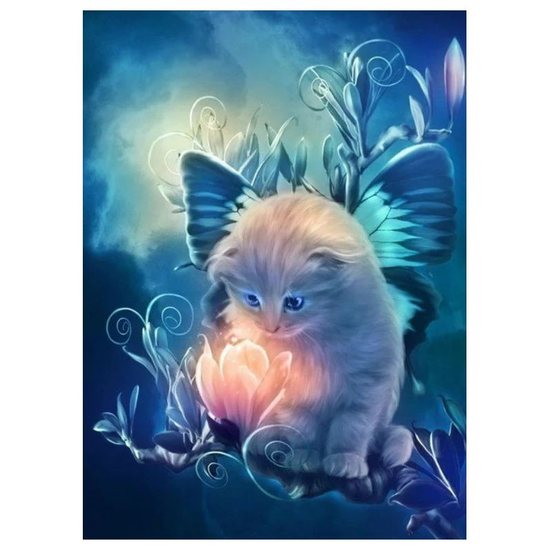 

Diy 5D Diamond Painting America Cat Round Diamond Mosaic Cross Stitch Kit Animal Diamond Full Diamond Embroidery Home Paintings