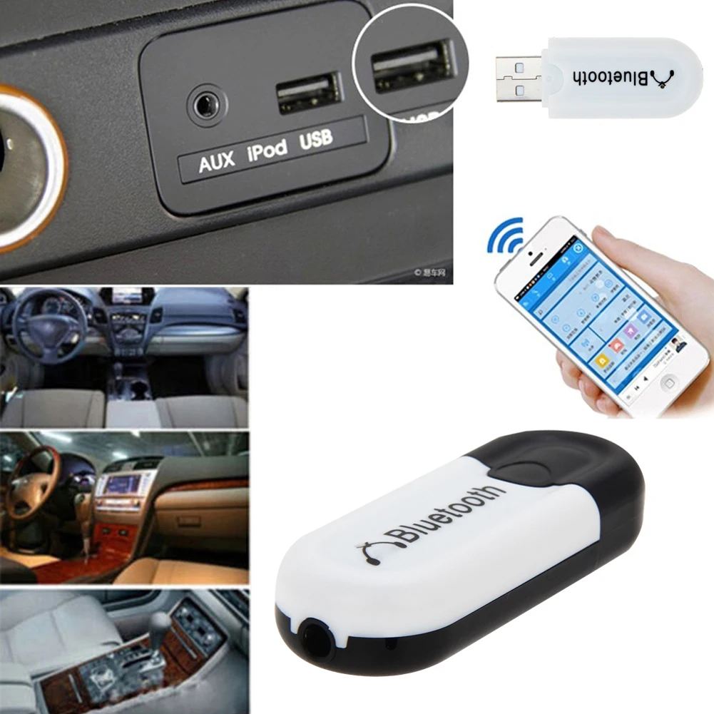 Bluetooth USB A2DP адаптер ключ музыкальный аудио приемник беспроводной стерео разъем 3 5