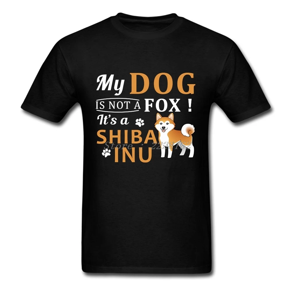 Harajuku футболки Для мужчин Roll DIY черный Шиба ину собака не является Fox футболка для подростков с коротким рукавом Высокий Топы