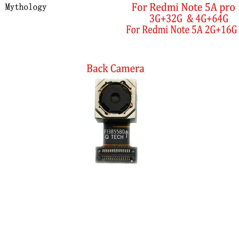 

Mythology For Xiaomi Redmi Note 5A Pro Big Back Camera Module 5.5"2G+16G 3G+32G Mobile Phone Rear Camera Flex Cable Replacement