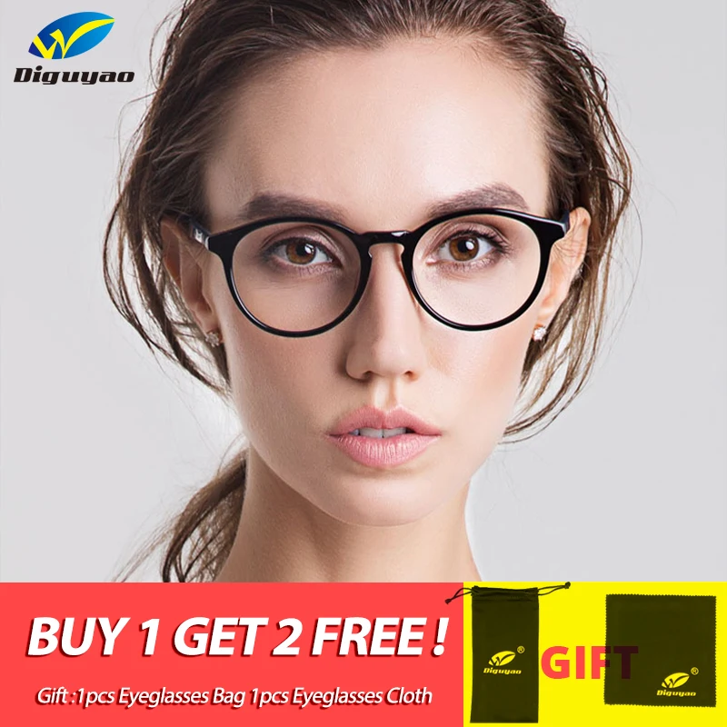 

DIGUYAO Men Brand Exquisite luxury Flat Lens Glasses Women Metal Optical Eye Myopic Vintage Rivet elegant Square glasses Frame