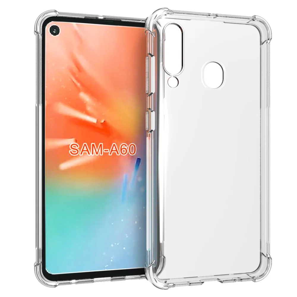 Crystal Clear Anti-slip Anti-Scratch Shockproof Durable Flexible TPU soft Case Cover for Samsung Galaxy A60