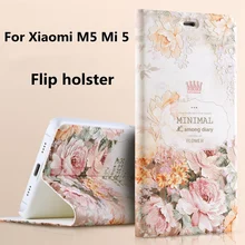 Top Quality 3D Colored Painted Flip Stand bracket Luxury Phone Bags Cover Case For Xiaomi M5 M 5 Mi5 Mi 5 mi5 mi 5 m5 m 5