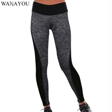 WANAYOU размера плюс колготки для бега, панельные штаны для фитнеса, женские спортивные облегающие брюки, спортивные Леггинсы для йоги