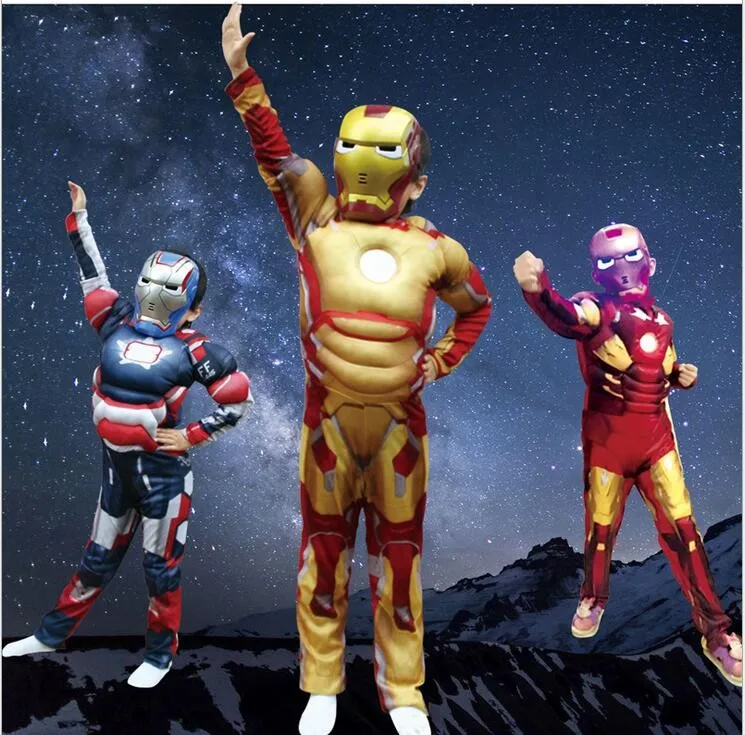 Железный человек роботы как Мода Супермен костюм Изделия для праздника детская одежда для игры Косплей Поставки