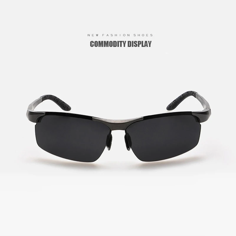 Men's Gray Lens Polarized Sunglasses Aluminum and Magnesium Frame