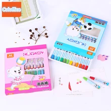 Coloffice Творческий мультфильм 12/18/24/36 Цвета нетоксичные Crayon масляные краски, кисть для пастельных карандаш для рисования призы для учеников