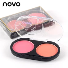 NOVO Brand 2 цвета румяна основа для макияжа лица длительная Модифицированная контурная щека Румяна натуральный минеральный порошок румяна