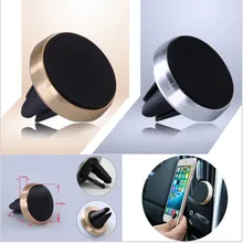 Universal Magnetic Car Air Vent Holder Stand Mount For Mobile Cell Phone GPS Aluminum + Silicone Car Air Vent Stand
