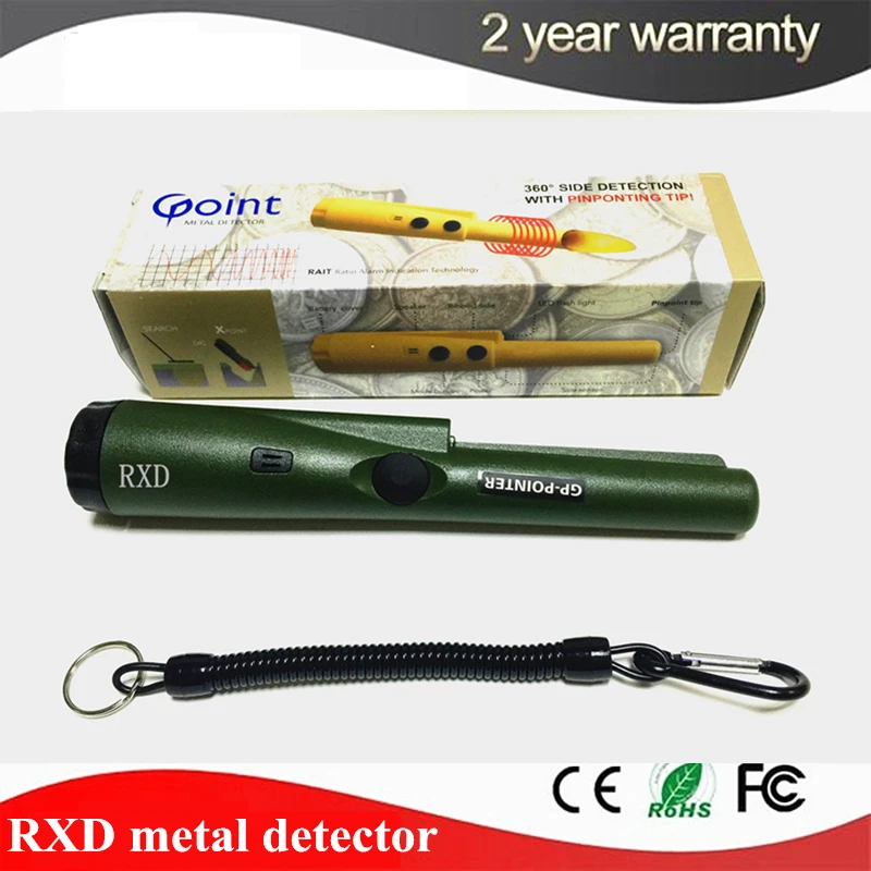 

2018 Russia hot sell Army Green metal detector GP-pointer high sensitivity Garrett same style gold metal detector with Bracelet