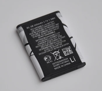 

10PCS 3.7V Lithium ion Polymer Rechargeable phone battery BL5B BL-5B cell BL 5B 500MAH replacement 5300 5320 6120c 7360 6120ci