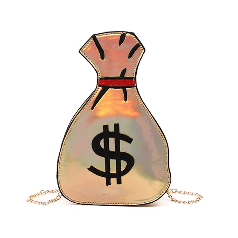 Индивидуальный кошелек в форме мини сумки через плечо Новинка Модные женские Сумки из искусственной кожи лазерная сумка на плечо - Цвет: Золотой