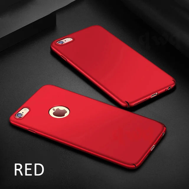 Luxury Red Premium Matte Protection Cover Case For iphone 6 7 Plus Case