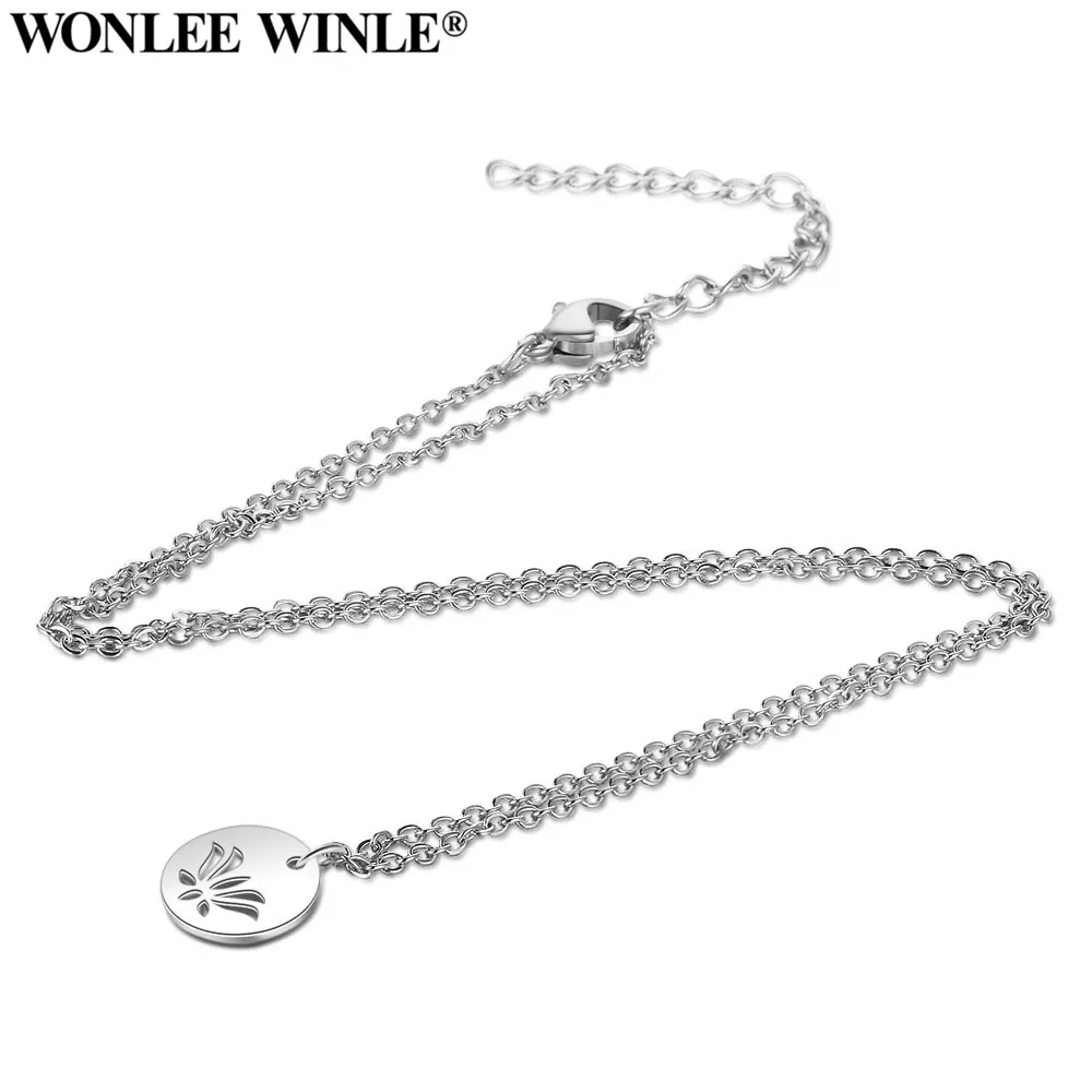 Wonlee Winle Золотые круглые подвески OM Lotus Подвески для женщин DIY полностью