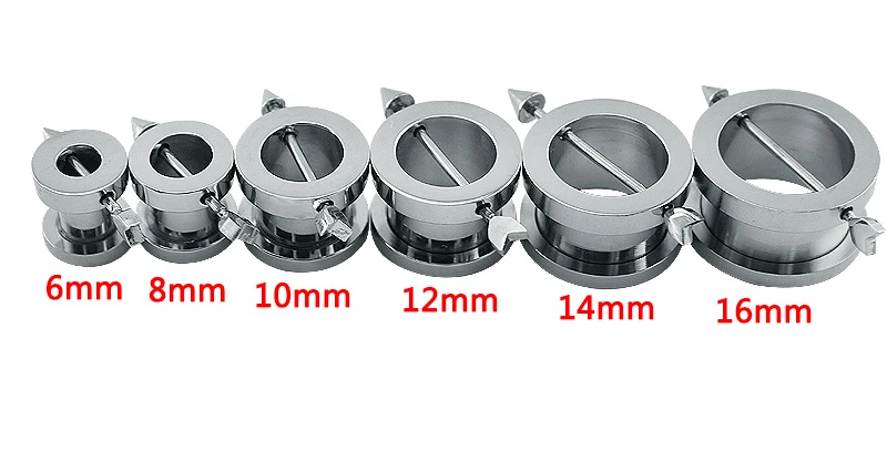 6-16 мм Тоннели беруши расширители для ушей из нержавеющей стали ушные носилки пробки и тоннели человек пирсинг телесный тоннель ушные Носилки 6 мм