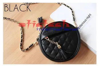 

by dhl or ems 100pcs Women Tassel Chain Small Bags Mini Lady Fashion Round Shoulder Bag Handbag PU Leather Sling Crossbody Bag