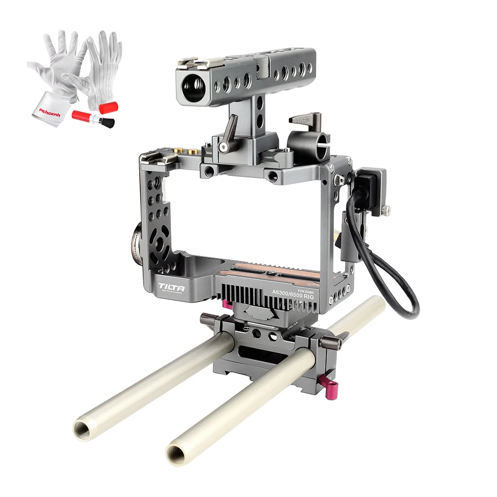 

Tilta Rig ES-T27 Alpha Series Handheld Camera Cage Rig DSLR Video Stabilizer Aluminum Rig for Sony A6000 A6300 A6500 Cameras