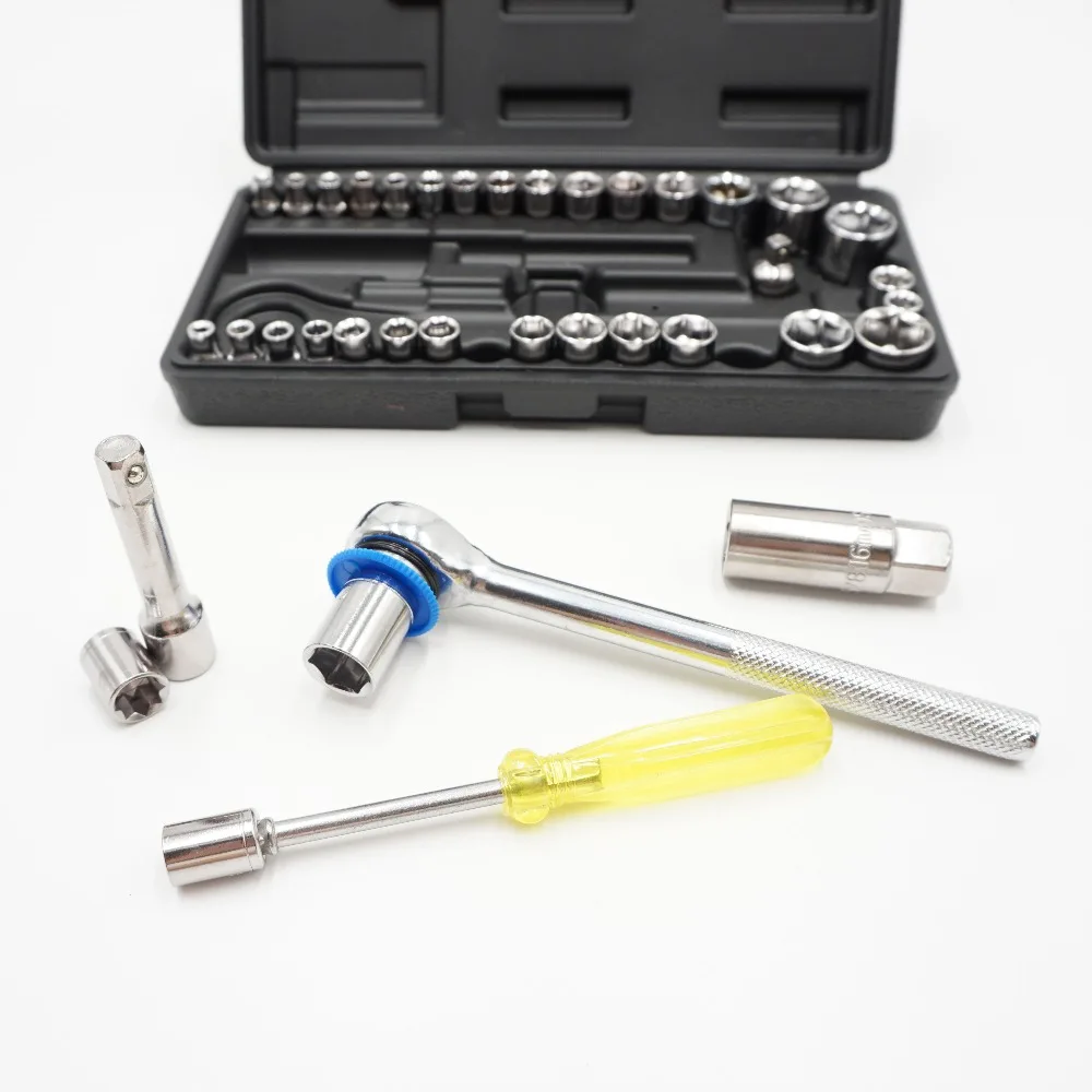 40PCS 14 38 inch Drive Ratchet Wrench Set