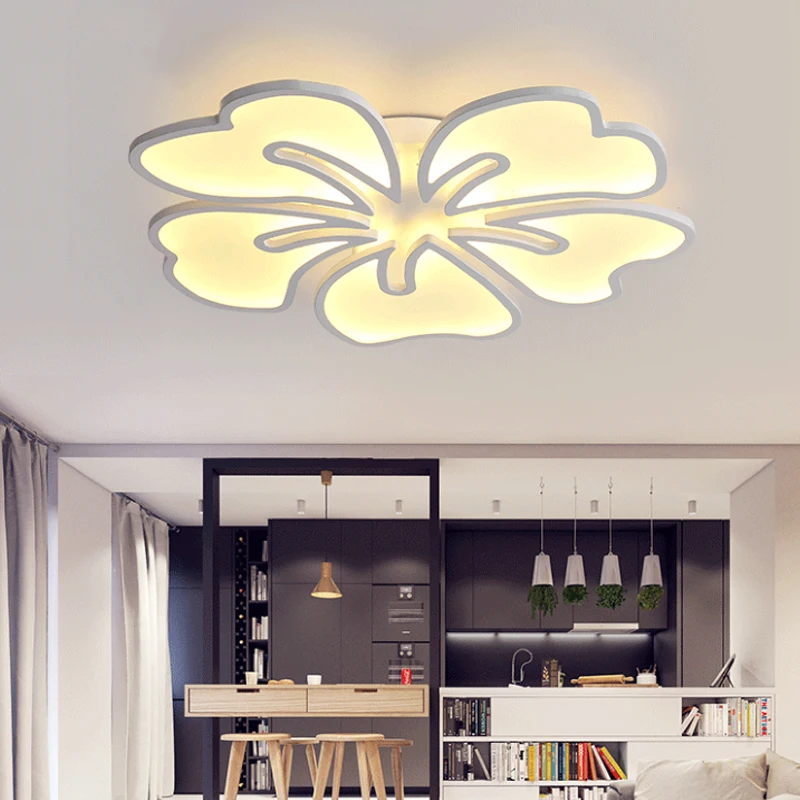 

Acrylic Flower Princess Dining Living Room Bedroom Kitchen Bathroom House Lighting Dimmable Led Ceiling Light Lamp Salon Deco