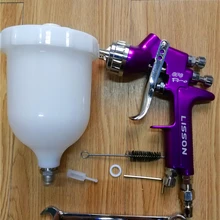 Пистолет-распылитель LISSON высокого качества профессиональный Gti pro lite фиолетовый покрасочный пистолет T110 1,3 мм сопло краска пистолет на водной основе воздуха
