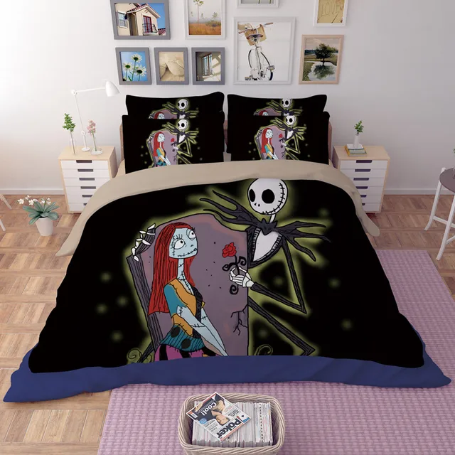 Nightmare Before Christmas Bedding Set Bedclothes Unique Design Duvet