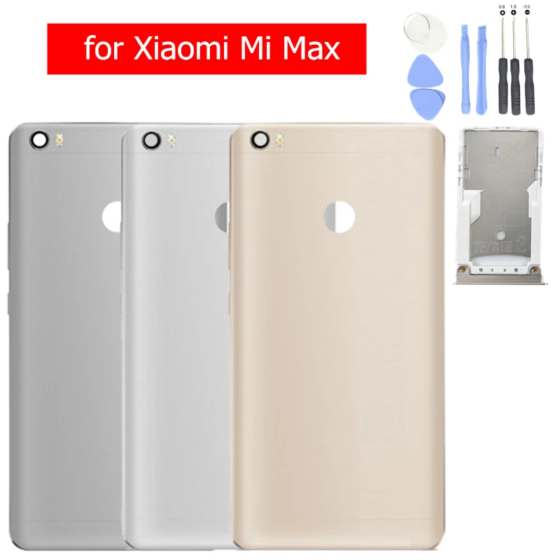 

Original for Xiaomi Mi MAX Battery Back Cover Rear Housing Metal Door for Xiaomi Mi MAX Card Tray Holder Repair Spare Parts