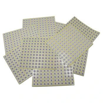 

79200Pcs/ Lot DHL Round 1.3cm Diameter Paper Printed Size Label Stickers Self-adhesive Garment Size Tags For Clothing Stick On