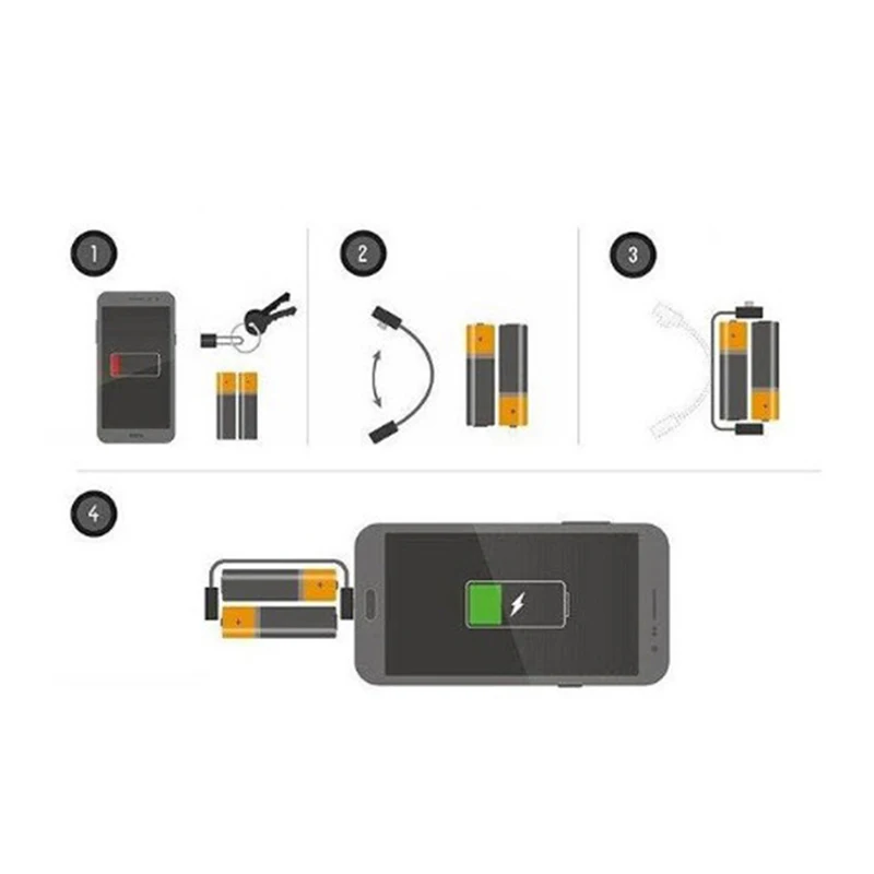 1 шт. портативное магнитное зарядное устройство AA/AAA для телефона Android|USB-гаджеты| |
