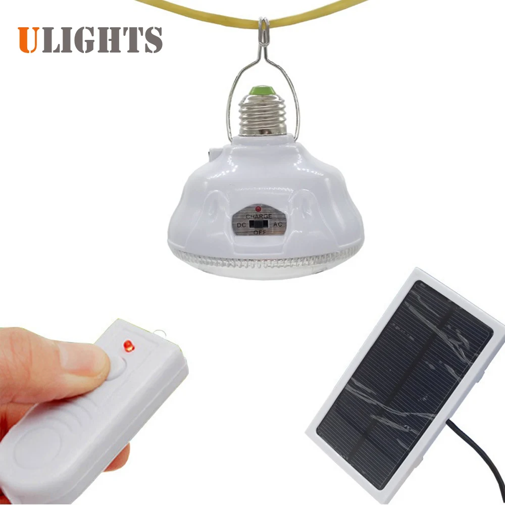 Remote Control 24 LED Solar Light E27 Outdoor Portable