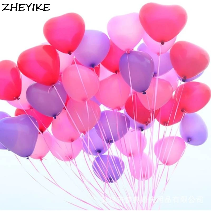 ZHEYIKE 5/10 piezas de 10 pulgadas globo de látex Globos de corazón boda decoración inflable cumpleaños fiesta Globos suministros ZHEYIKE 5/10 piezas de 10 pulgadas globo de látex Globos de corazón boda decoración inflable cumpleaños fiesta Globos suministros