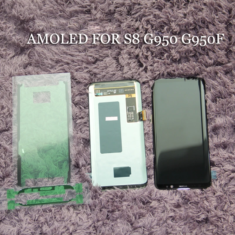 AMOLED ЖК дисплей для SAMSUNG S8 G950F G950U сенсорный экран дигитайзер сборка черный