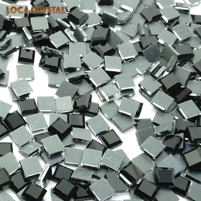 Black Color Glass Rhinestone For Wedding Dress Decoration Hotfix Loose Strass LOCACRYSTAL | Дом и сад