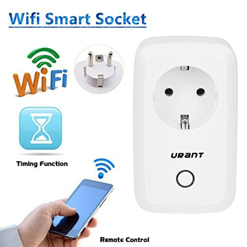 Urant умный дом WiFi Smart розетка Беспроводной Дистанционное управление розетки