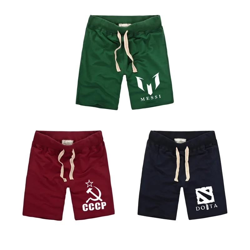 Black Friday Summer High Quality Men brand 100% Cotton Barcelona MESSI Printed Soccer Shorts Casual Sport Beach Surf Bermuda Masculina Shorts