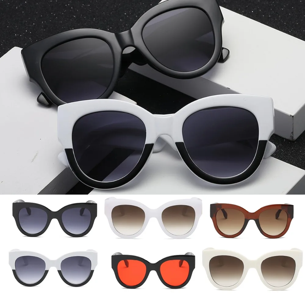 Fashionable Women Summer Cat Eye Large Frame All-Match Mountaineering Glasses Lens Goggles Small Vintage Eyewear | Спорт и