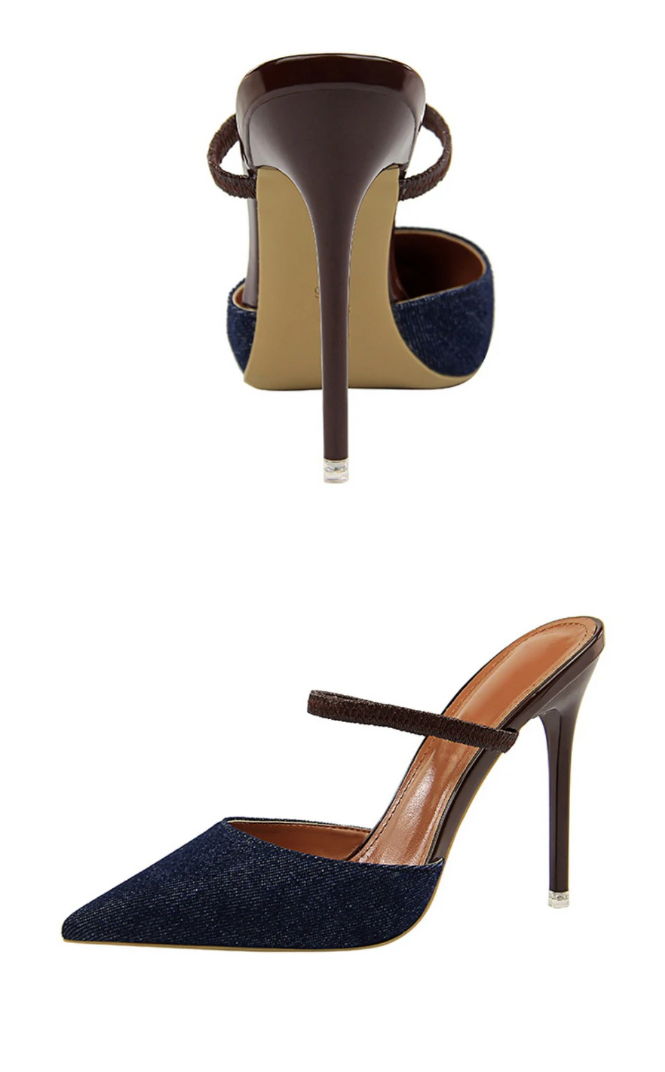 Plardin/Новинка; Женская обувь в сдержанном стиле с ремешком на лодыжке; женские туфли-лодочки с острым носком на тонком каблуке с пряжкой на пятке; туфли-лодочки на высоком каблуке