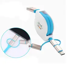 Телескопический три в одном зарядном кабеле для Android type-C для Apple One Drag Three кабель быстрой зарядки