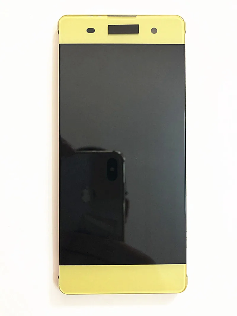 Протестировано " для Sony Xperia XA F3111 F3112 F3116 ЖК сенсорный экран дигитайзер сборка запасные части XA дисплей - Цвет: Gold With Frame