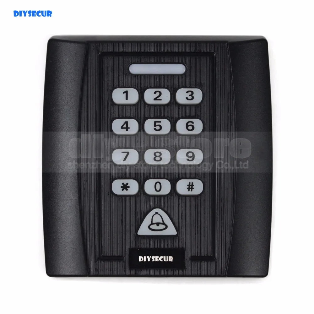 

DIYSECUR Proximity RFID Reader 125KHz Keypad Access Controller Security System Kit Doorbell Button